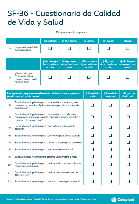 Cuestionario SF-36 - Coloplast