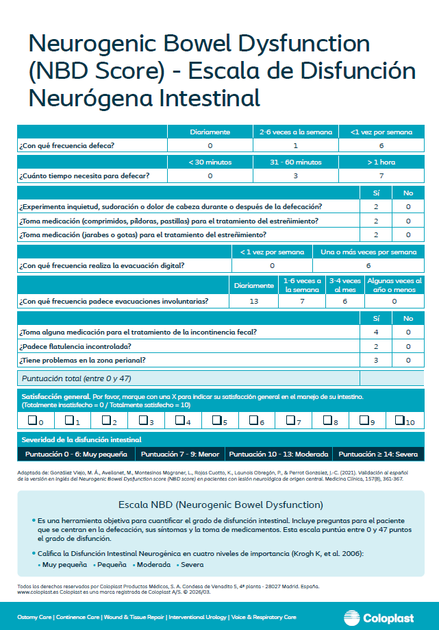 Escala NBD - Coloplast